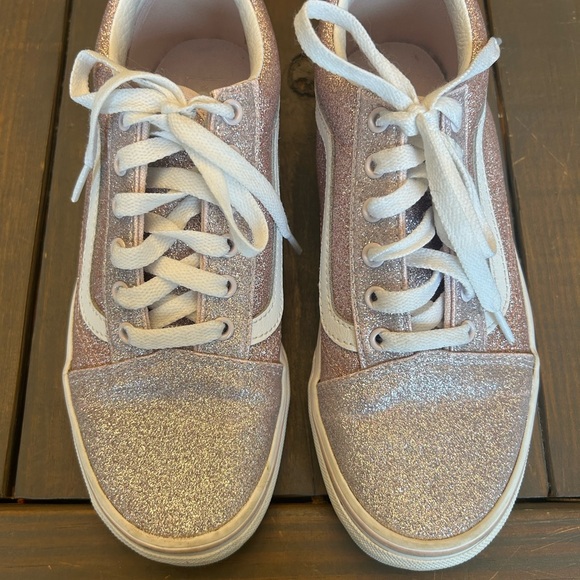 Vans two tone pink glitter sneakers EUC - Picture 2 of 8
